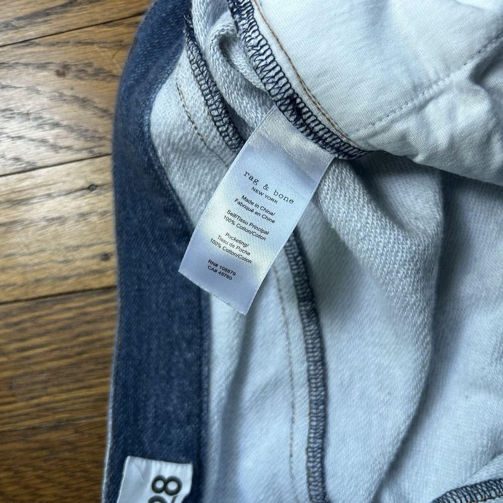 Rag & Bone Miramar Pants Womens 30 Sofie Wide Leg Faux Jeans Sweatpants Stretch - Picture 5 of 8